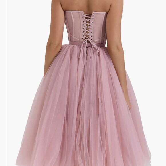 House of CB Darling French Rose Tulle Midi Dress (L+ reg cups) - Picture 2 of 8